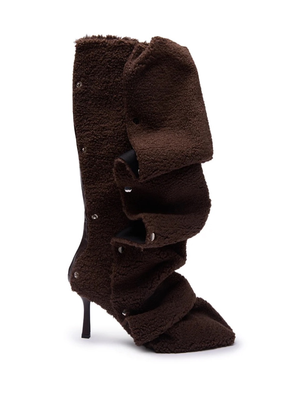 🔥AZALEA WANG FABIAN BROWN SHERPA FOLDED DETAIL BOOT